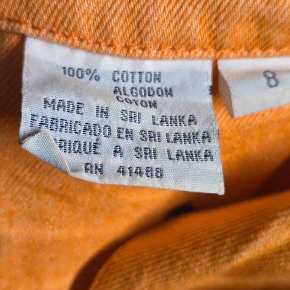 Together Denim Jacket 8 | Vintage 90s Utility Orange Cotton Streetwear Retro - Picture 7 of 8